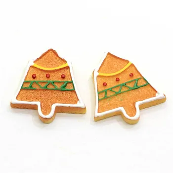 10buc Cookie-uri de Crăciun om de Zăpadă Spate Plat Cabochon Rasina Fals Biscuiți Telefon Decor Meserii DIY Accesorii Scrapbooking
