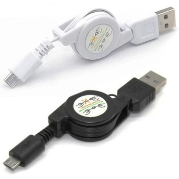 100buc/lot Retractabil Cablu Micro USB 5Pin, Micro USB de sex Masculin la USB 2.0 de sex Masculin Cablu de Telefonul Mobil Android Cablu Cablu