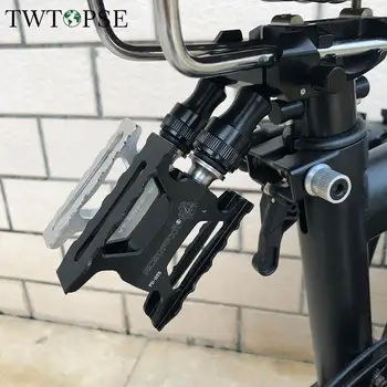 TWTOPSE Eliberare Rapidă Bicicletă Suport Adaptor Pentru Biciclete Pliabile Brompton Șa, Pedale de Montare Pentru MKS EZY Aceoffix Pedala de Biciclete