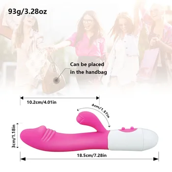 G Spot Vibrator Rabbit Vibrator pentru Femei Dual Vibration Silicon rezistent la apa Vagin, Clitoris Masaj Jucarii Sexuale Pentru Femei