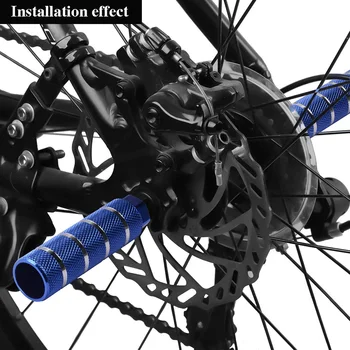 1 Pereche Practice Biciclete Pedala Pedala de Biciclete Puntea Spate Cilindru Pârghie de Picior de Munte Biciclete Accesorii pentru Exterior (Albastru)