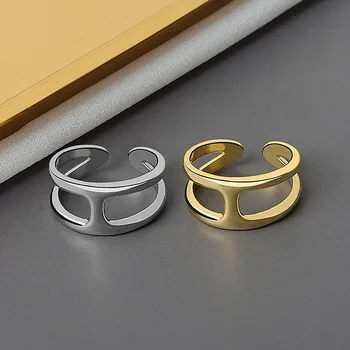 Argint 925 Litera H model de inele de Nunta de argint personalitate deschisă inele pentru femei 2019 noua creatie bijuterii