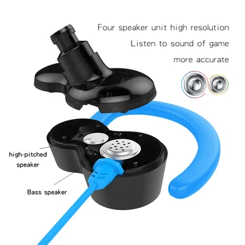 3.5 mm casti Gaming Stereo În Ureche căști Muzică Izolarea Zgomotului Căști cu Microfon Dinamic Dual Driver Căști