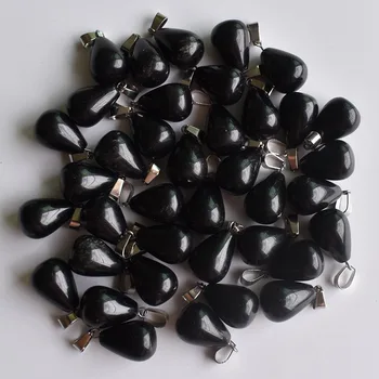 2020 Moda fierbinte de vânzare Naturale de onix negru farmece picătură de apă Pandantive pentru bijuterii marcarea 24buc/Lot en-Gros transport gratuit