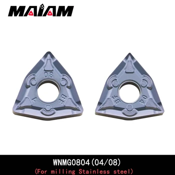 WNMG0804 Piersic a introduce față-verso WNMG080404 WNMG080408 BF model introduce MWLNR MWLN K08 pentru oțel Inoxidabil finisare