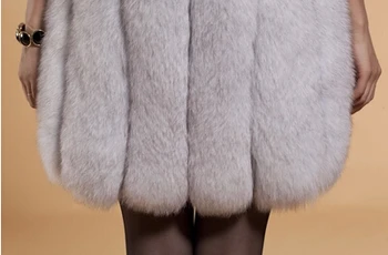 Top cele mai bune de calitate real haină de blană de vulpe pentru femei de iarnă lungă naturale vesta de blana femeie veritabilă albastră haină de blană de vulpe jacheta Plus Dimensiune