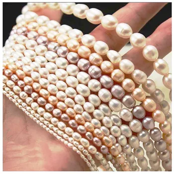 Perlele naturale de apă dulce Rafinat de orez în formă de perle margele vrac Pentru a face bijuterii DIY brățară colier bijuterii accesorii