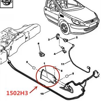 Potrivit pentru marcarea 307 308 408 Citroen Sega Triumf C4 Picasso, mașină de combustibil rezervor de carbon activat colectorului OEM: 1502H3
