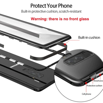Magnetice De Adsorbție Caz De Telefon Pentru Samsung Galaxy S8 S9 Plus Nota 9 8 Metal Magnet Ecran Protector Din Sticla Temperata Flip Cover