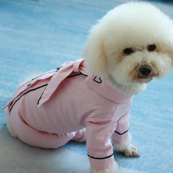 Câine De Companie Salopeta Subțire Catelus Drăguț Haine Bumbac Proteja Burta Salopete Pentru Câini De Talie Mică Pijamale Tricoul Pudel, Chihuahua