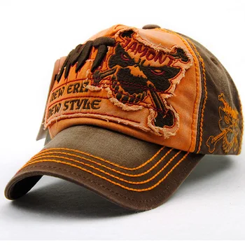 [JAMONT] Brand Șapcă de Baseball Bărbați Femei Snapback Hat Tigru Model Casual, Montat Capac de Bumbac Spălate Pălărie de Cowboy Casquette Gorras