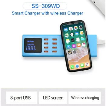 SS-309WD 8 porturi USB Smart incarcator USB pentru telefon mobil de încărcare