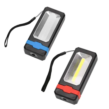 Portabil Mini 2*Lucru cu LED-uri Lanterna Lampa Magnetic Mașină Repararea de Urgență Camping Lampa Lanterna Cu Magnet Albastru/Rosu