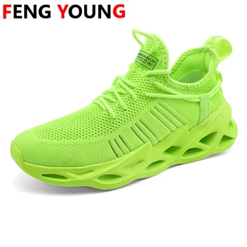 2020 Verde Adidași Pantofi Albi De Modă Plus Dimensiune 46 Lumina Pantofi Casual Femei Running Sneaker Respirabil Barbati Pantofi De Mers Pe Jos