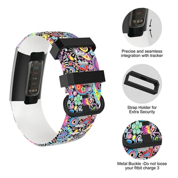 Baaletc Pentru Fitbit Charge 3 Bratara Curea De Colorat Model De Ceas Inteligent Trupa Încheietura Curea Pentru Fitbit Charge 3 Accesorii