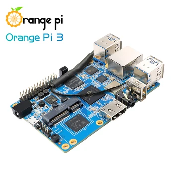 Orange Pi3 2G8G+Cablu de Alimentare, H6 BT5.0 pentru Android 7.0, Ubuntu, Debian Mini Single Bord