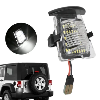 LEEPEE LED Alb Numărul de Înmatriculare Lumina pentru Jeep Wrangler JK JKU perioada 2007-2018 Mașină de Licență Lumină Accesorii Auto
