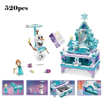 Zăpadă World Series Elsa Magic Castelul de Gheata Set fete Model Disney Blocuri de Cărămizi Jucării prietena compatibil