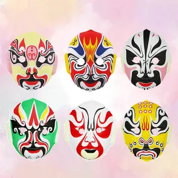 6pcs/5pcs Halloween Copii Operă Chineză Masca de Performanță Cosplay Recuzită Consumabile Partid Aleatoare Stil
