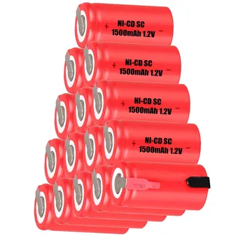 15 buc SC 1500mah baterie 1.2 v NICD baterii reîncărcabile pentru makita bosch B&D Hitachi dewalt metabo pentru șurubelniță electrică