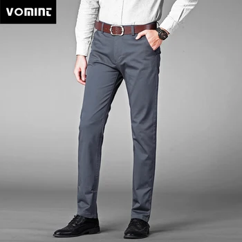 Vomint Brand Nou Oamenii de Afaceri Pantaloni Regular Straight Fit Stretch Pantaloni Casual Pantaloni Costum de Elasticitate Buzunarul de la Pantaloni Detalii
