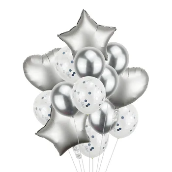 14pcs confetti cromat balon de nunta de decorare stele folie de aluminiu balon ziua decor petrecere copil de dus