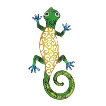 2 buc Cadou Agățat în Camera de zi Metal Gecko Curte în aer liber, Grădină Casă de Fier Arta de Perete Decor Patio Gard Dormitor Drăguț Acasă