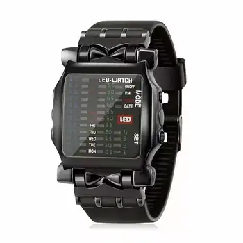 Ceas Digital cu LED Binar Watch Sport Militare de Lux Bărbați Pătrat Stil plin de culoare Rece relogio digital бинарные часы мужские