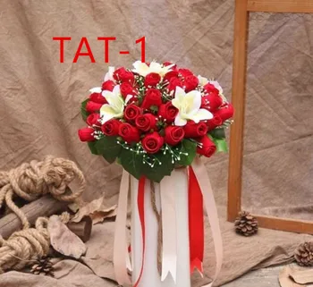 Nunta accesorii mireasa cu flori în mână 3303 TAT