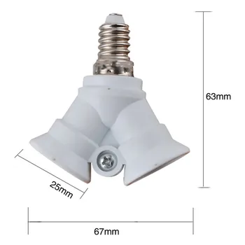 CLAITE AC100-230V E14 La 2 E14 Bec Lampă Titularul de Bază Convertor Adaptor de Priza Splitter Converter Soclu pentru Lumina de Acasă