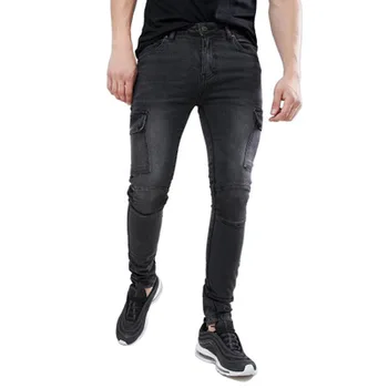 Denim pentru bărbați blugi, colanti 2020 nou brand casual pantaloni creion salopete multi-buzunar de imbracamintea de strada