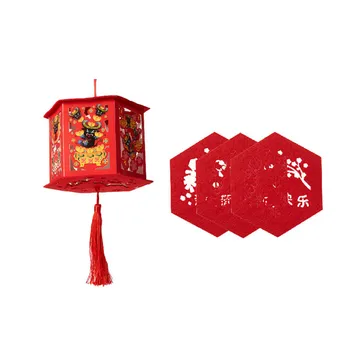 Roșu Chinez DIY Felinare cu Lumina Decoratiuni noroc pentru Anul Nou Chinezesc, Festivalul de Primăvară Felinar S7