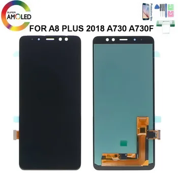 Super AMOLED A8 Plus Display Pentru Samsung Galaxy A8 + 2018 A730 A730F SM-A730F Telefon Ecran LCD Touch Ecran Digitizor de Asamblare