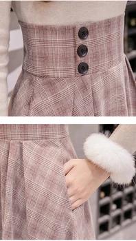 La Modă De Înaltă Waisted Fusta Carouri Faldas Largas Mujer Faldas Mujer Moda 2019 Stil Coreean Femei Mid Fusta Casual Pentru Femei Fuste