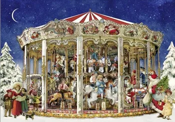 Crăciun Carusel Numărat cruciulițe Kituri Gherghef Broderie Meserii 14ct Neimprimate DIY Arta Handmade, Decor Acasă