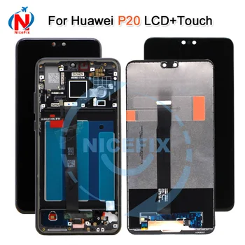 Pentru Huawei P20 Display LCD + Touch Screen Digitizer Asamblare cu cadru de Înlocuire EML-AL00/TL00 pentru huawei P20 LCD