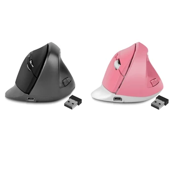 6 Butoane Ergonomice Mouse-ul fără Fir 1600DPI USB Reîncărcabilă 2.4 GHz Optice Verticale Soareci pentru PC, Laptop, Desktop, Notebook