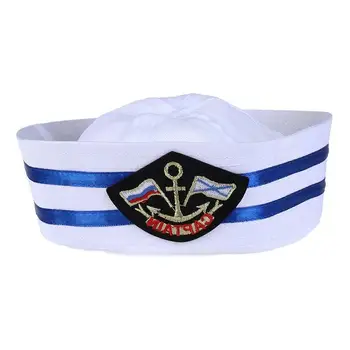 Amuzant Cosplay Militare Pălării Pentru Copii Adulti Marinari Căpitanul White Hat Navy Marine Armata Capac Cu Ancora Copii Costum Marinar