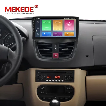 Noul sistem!PX6 8cores 4+64GB, android 10 masina jucător de radio pentru Peugeot 207 2007-Radio Stereo Multimedia player BT SWC carplay