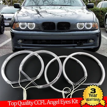 Calitate inalta CCFL Angel Eyes Kit Alb Cald Inel pentru BMW seria 5 E39 OEM 2001-2003 Demon Ochi