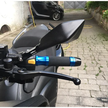 8 10mm universal cnc motocicleta oglinzi Albastru Lentile Oglinda Retrovizoare PENTRU yamaha aerox 50 mt 07 2019 xjr bmw r1200rt dotari