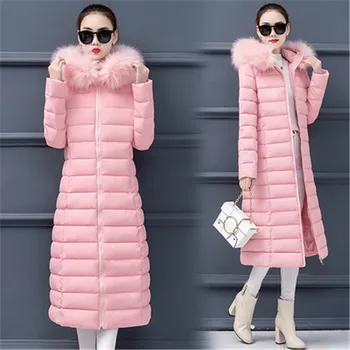 Moda Jos haina de iarna Femei 2020 Nou coreeană Plus dimensiune Bumbac femei hanorac Cald Faux Blana Guler cu Glugă Femei Palton 4XL