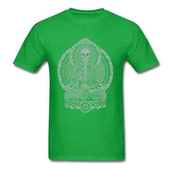 De foame Craniul lui Buddha Tricou de Cerneală, Cărbune de Topuri & Tricouri Crewneck Bumbac Geek Bărbați T-shirt Noutate Meditație Tricou Nou