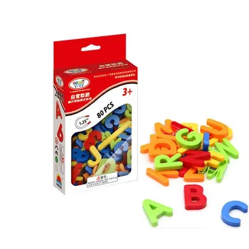 80BUC/Set s de Colorat Alfabet, Numere, Simboluri Matematice Materiale Montessori Jucarii Educative Magneți pentru Frigider Frigider