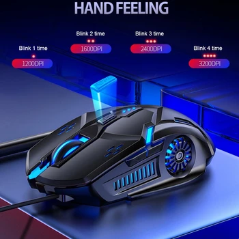 G5 cu Fir Mouse de Gaming 6D 4-Viteza DPI Reglabil RGB 7 Culoare Respirație Mouse de Gaming