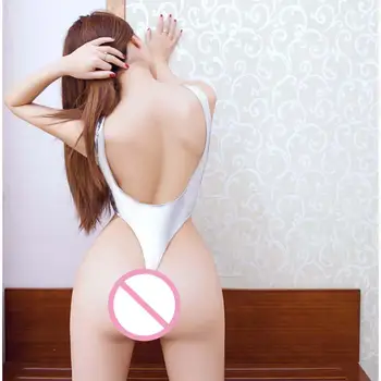 Tubulare de Înaltă Tăiat Backless Modelarea Piele PU Sexy Body Porno Lenjerie Una Bucata Costum de Baie Femei Japoneze costum de Baie Corp