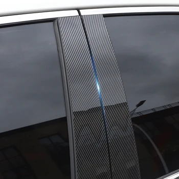 Pcmos Fibra de Carbon Sticker Auto Geam a,B,C Pilon Oglindă Placă de Turnare Garnitura Pentru Toyota Corolla 2020 14PCS Crom Styling Nou