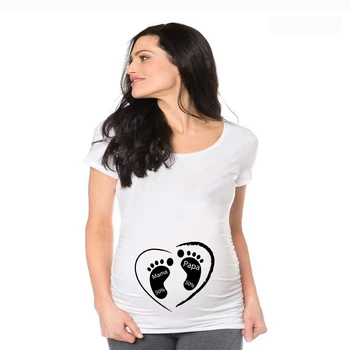 Femei Maternitate Maneca Scurta de Desene animate de Imprimare Topuri tricou Sarcinii Amuzante Haine pentru Gravide de Maternitate Vanzare Hot T-shirt