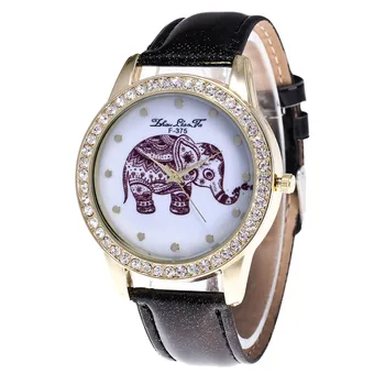Cuarț Femei Cristal Rotund Dial Ceasuri de mână din Piele Curea Ceas Casual de Călătorie de Afaceri LXH