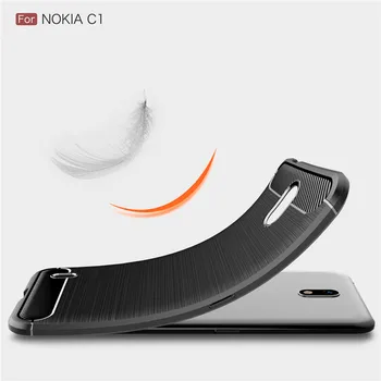 Silicon Moale De Carbon Caz Pentru Nokia C1 7.2 6.2 2.3 1 2 5 Capac De Protecție La Șocuri Telefon Bumper Pentru Nokia C1 C 1 Caz Funda
